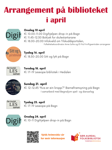 Arr. på bib. april 2024
